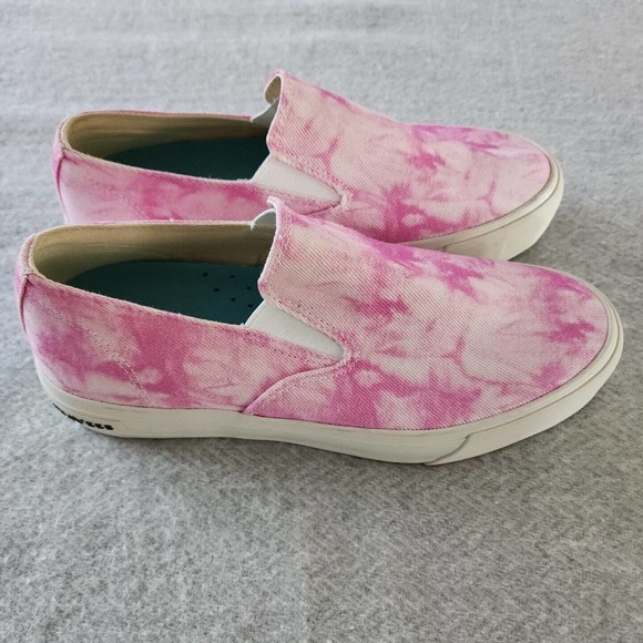 SeaVees Womens Slip On Pink Tye Dye Platform Chunky Style Shoes 8.5 - Picture 2 of 9